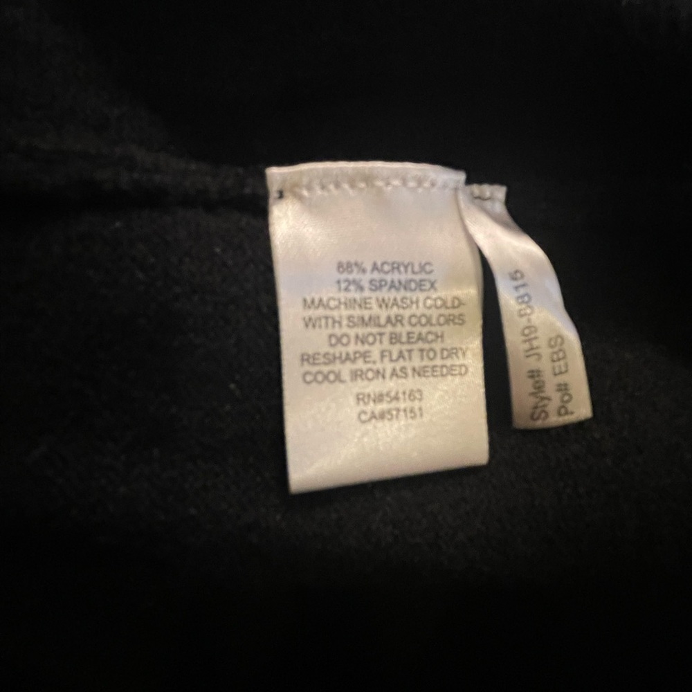 Jessica H. Black & Animal Print Cowl Neck Sweater Dress L FREE SHIP - Picture 5 of 5